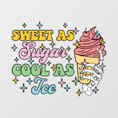 Zweet zo koel als ijs raamsticker (Vel)