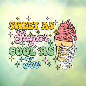 Zweet zo koel als ijs raamsticker (Vel 3)