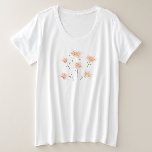 zweetbloemen plezier grote maat t-shirt (Design voorkant)