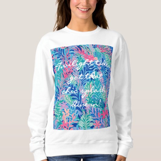 Zweetshirt in stijlvolle grafische print trui (Voorkant)