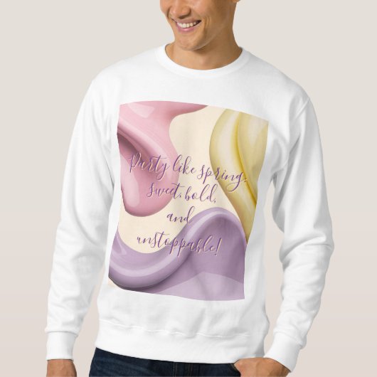 Zweetshirt met stijlvol abstract grafisch ontwerp trui (Voorkant)