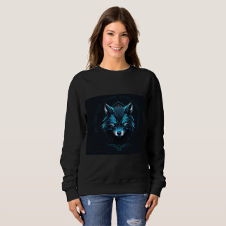 Zweetshirt met wolf ontwerp trui