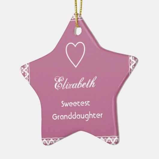 Zweetste grootdochters roze en witte led-cadeautje keramisch ornament (Links)