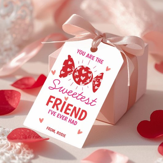 Zweetste Vriend Valentijnsdag Cadeautag Candy Them Cadeaulabel
