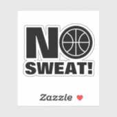 Zweetvrij grappige basketbal laptop sticker (Vel)