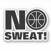 Zweetvrij grappige basketbal laptop sticker (Voorkant)