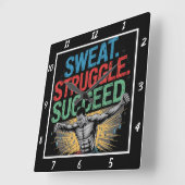 Zweetworsteling Succesvolle Straattraining Vierkante Klok (Hoek)