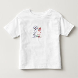 Zwei Blumen mit Herz Kinder Shirts