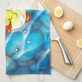 Zwei fröhliche Fische Theedoek (Quarter Fold)