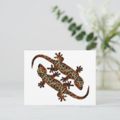 Zwei gekko's briefkaart (Staand voorkant)