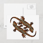 Zwei gekko's briefkaart (Voorkant / Achterkant)