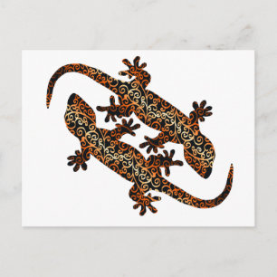 Zwei gekko's briefkaart
