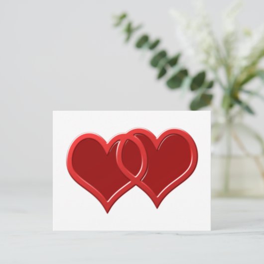 Zwei Herzen twee harten Briefkaart (Staand voorkant)