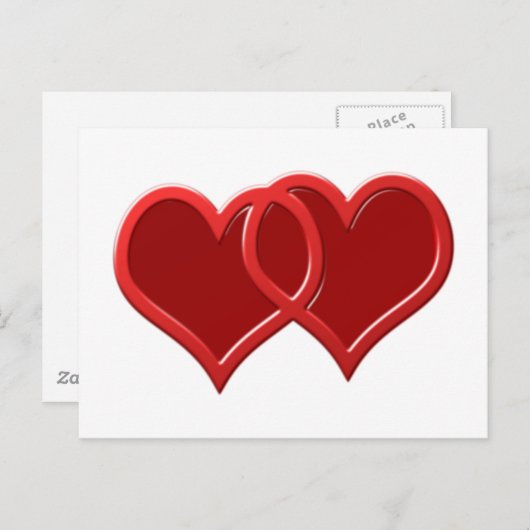 Zwei Herzen twee harten Briefkaart (Voorkant / Achterkant)