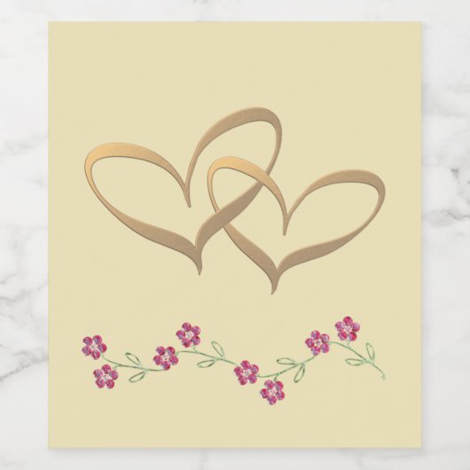 Zwei Herzen Wijn Etiket (Enkel label)