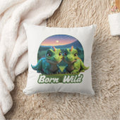 Zwei kleine Dinos - Born Wild Kussen (Deken)