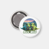 Zwei kleine Dinos - Born Wild Magneet (Voorkant / Achterkant)