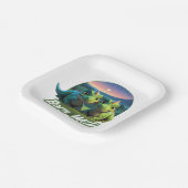 Zwei kleine Dinos - Born Wild  Papieren Bordje (Gebogen)