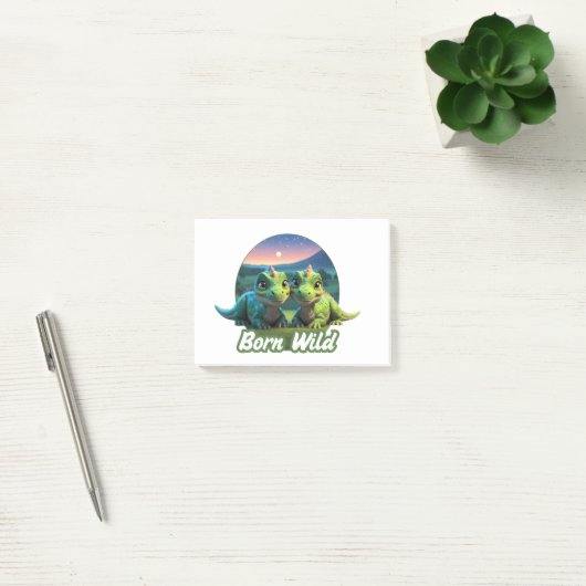 Zwei kleine Dinos - Born Wild Post-it® Notes (Kantoor)