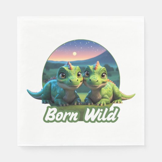 Zwei kleine Dinos - Born Wild  Servet (Voorkant)
