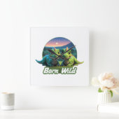 Zwei kleine Dinos - Born Wild  Vierkante Klok (Huis)