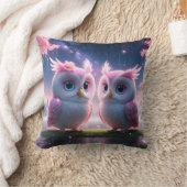 Zwei kleine Eulen in einer Traumwelt  Kussen (Deken)