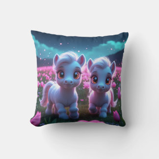 Zwei kleine süße Ponys Kussen