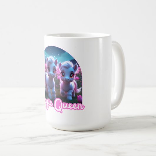 Zwei kleine süße Ponys - Magic Queen Koffiemok (Voorkant rechts)