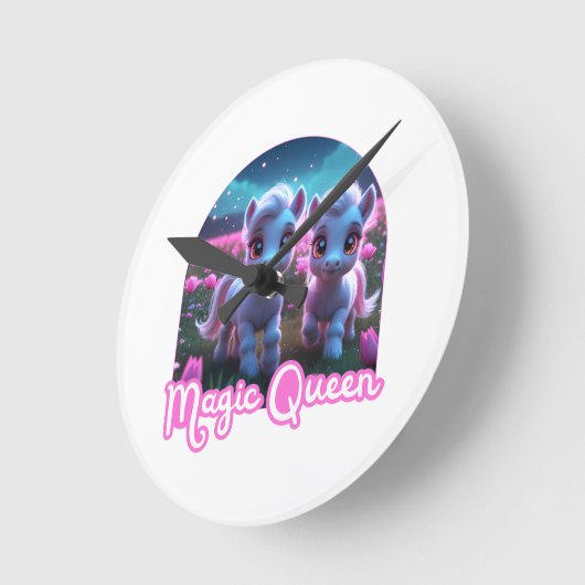 Zwei kleine süße Ponys - Magic Queen Ronde Klok (Hoek)