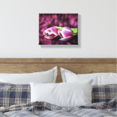 Zwei rosa Tulpen Canvas Afdruk (Insitu (Slaapkamer))