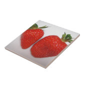 Zwei rote Erdbeeren Tegeltje (Zijkant)