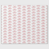 Zwei rote verbundene Herzen -Rolle Cadeaupapier (Vlak)