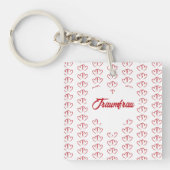 Zwei rote verbundene Herzen -  Sleutelhanger (Voorkant)