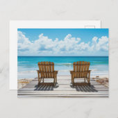 Zwei Strandstühle mit Blick aufs Meer Briefkaart (Voorkant / Achterkant)