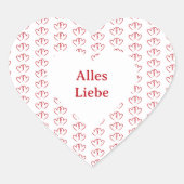 Zwei verbundene Herzen -  Hart Sticker (Voorkant)