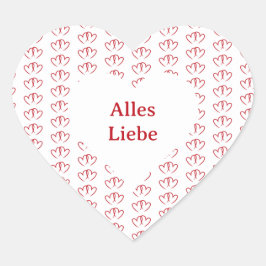 Zwei verbundene Herzen - Hart Sticker
