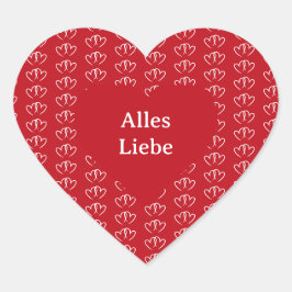Zwei verbundene Herzen - Hart Sticker