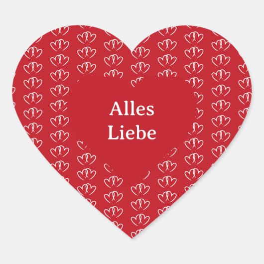 Zwei verbundene Herzen -  Hart Sticker (Voorkant)