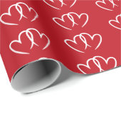 Zwei verbundene Herzen - Rolle  Cadeaupapier (Rol Hoek)