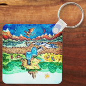 Zwei Welten - Tagwelt und Nachtwelt Sleutelhanger (Achterkant)