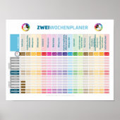 Zwei Wochenplaner für Kinder im Wechselmodell Poster (Voorkant)