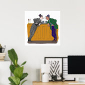 zwei Zigarrenraucher two cigar smokers Poster (Thuiskantoor)