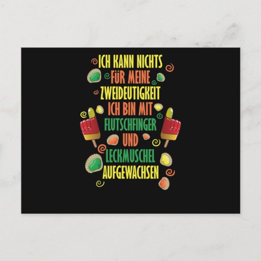 zweideutige Sprüche/Flutschfinger & Leckmuschel Briefkaart (Voorkant)