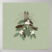 Zweige mit Schneebeeren Poster (Voorkant)