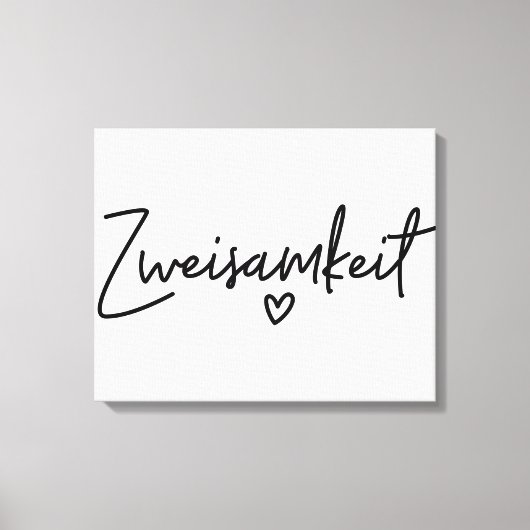 Zweisamkeit, Duits woord, samenzijn, Duits Canvas Afdruk (Voorkant)