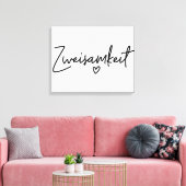 Zweisamkeit, Duits woord, samenzijn, Duits Canvas Afdruk (Insitu (Woonkamer))