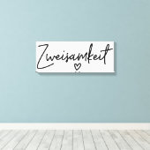 Zweisamkeit, Duits woord, samenzijn, Duits Canvas Afdruk (Insitu (Houten vloer))
