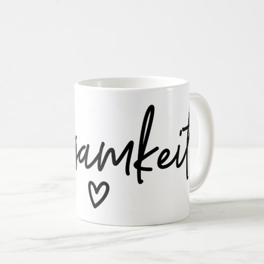 Zweisamkeit, Duits woord, samenzijn, Duits Koffiemok (Voorkant rechts)