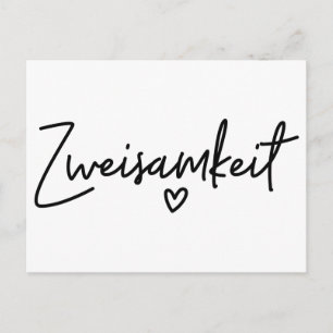 Zweisamkeit, Duits Word, Duitse Samenhorigheid, Feestdagenkaart