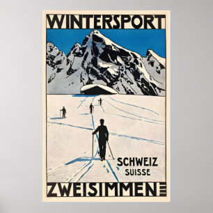 Zweisimmen Berner Oberland Gstaad Zwitserland Poster
